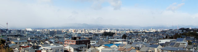 悲田院境内からの京都市内眺望