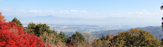 本堂から見た京都市街と東山三十六峰