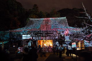 京都嵐山花灯路2010デジタル掛け軸　本堂