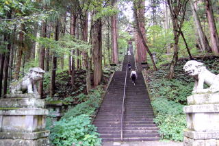 宝光社社殿への階段